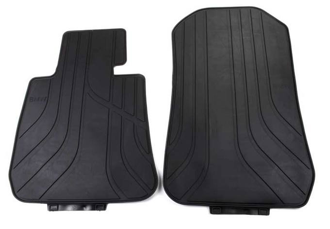 BMW Floor Mat Set - Front (M Performance (Black/Silver)